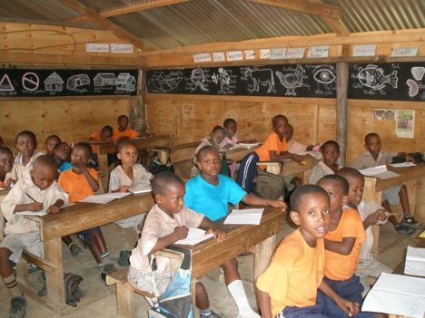 Klassenzimmer der ersten Schule in Mtwapa